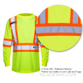 Camisa de alta visibilidad de seguridad reflectante camisas de trabajo amarillo